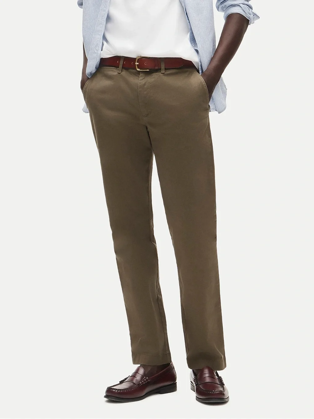 J. Crew 770M Straight-fit stretch chino pant in Catskill Green 34 NWD $98 AR886